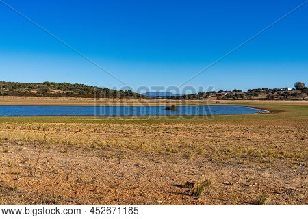View Of The Natural Park Of Cornalvo In Extremadura With Its Oaks And Cork Oaks, Merida. Spain