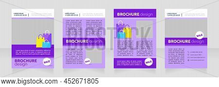 Special Promotions On Brand Clothes Blank Brochure Design. Template Set With Copy Space For Text. Pr