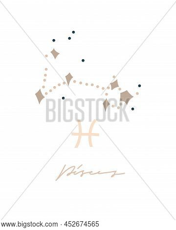 Hand Drawn Vector Abstract Stock Graphic Simple Astrology Celestial Illustration Constellation Colle