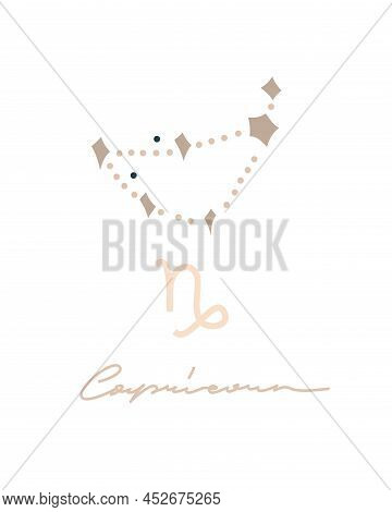 Hand Drawn Vector Abstract Stock Graphic Simple Astrology Celestial Illustration Constellation Colle