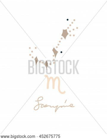 Hand Drawn Vector Abstract Stock Graphic Simple Astrology Celestial Illustration Constellation Colle