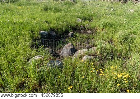 Remains Of A Stone Ritual Pool On The Territory Of The Remnants Of The Megalithic Complex Of The Ear