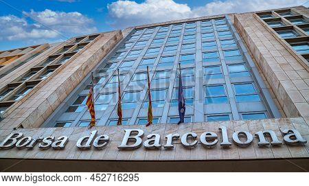 Barcelona, Spain - Feb. 27, 2022: The Stock Exchange Of Barcelona (bcn), A Stock Exchange Located In