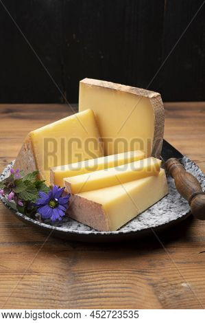 French Cheese Collection, Comte Cheese Made From Unpasteurized Cow's Milk In Franche-comte, France