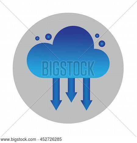Arrow Cloud. Data Storage. Future Technology. Database System. Cyber Security Concept. Vector Illust