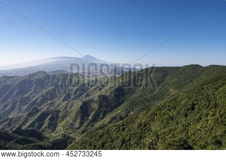 Panoramic View On Green Mountains Of Anaga National Park, North Of Tenerife, Canary Islands, Spain