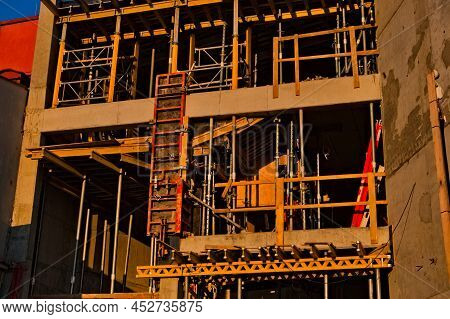Building A Large Concert Hall In Ostrowiec, A Large Construction In An Advanced Development Stage. V