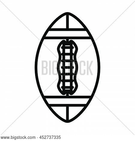 American Football Icon. Bold Outline Design With Editable Stroke Width. Vector Illustration.
