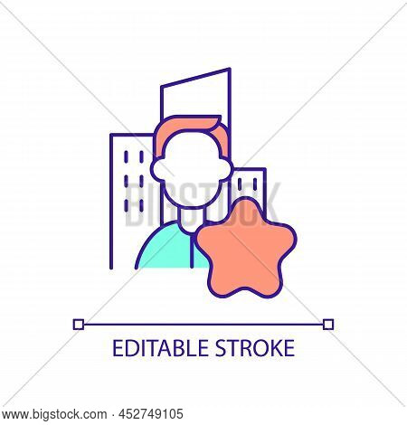 Living In Big City Advantage Rgb Color Icon. Citizenship Status. Member Of Community. Benefit Progra