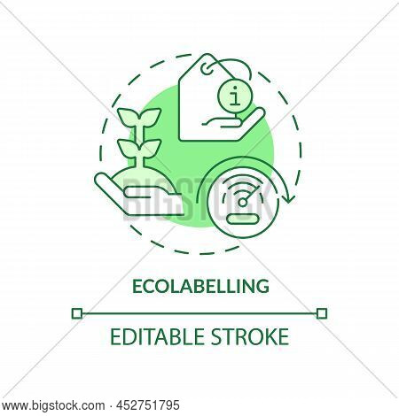 Ecolabelling Green Concept Icon. Sustainability Standard. Tool Of Industrial Ecology Abstract Idea T