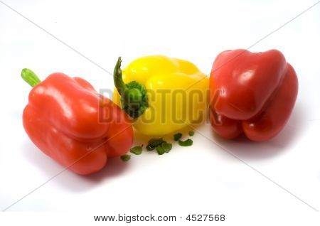 Rød og gul Paprika