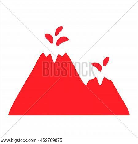 Mountains. Mountain Icon Design Isolated On White Background. Mountain Top Silhouette. Mountain Icon