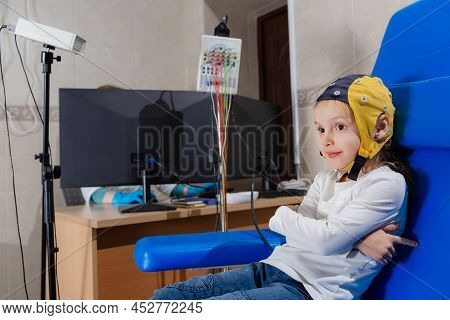 The Study Of Child Reveals Diseases Of The Neurological And Mental Spectrum. Medical Staff Conducts 
