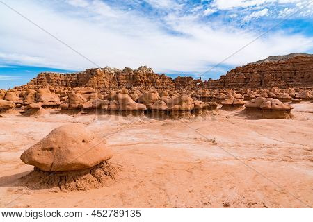 Amazing Hoodoo Rock Forations At Goblin Valley State Park In Utah