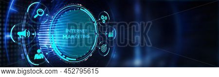 Internet Marketing Digital Online Advertising Automation. Business, Technology, Internet And Network