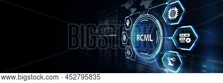 Robot Control Meta Language Technology Concept. Rcml. 3d Illustration