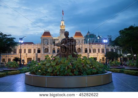 Corridoio di città di Ho Chi Minh City, Vietnam