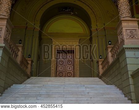 National Philharmonic Theatre Building By Architect Bernardazzi In Odessa, Ukraine. Beautiful Baroqu