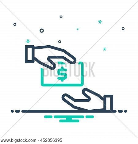 Mix Icon For Getting Gaining Earning Obtain Take Payment Cash Receive