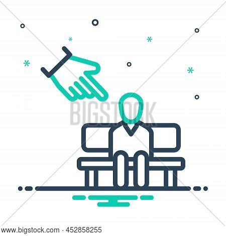 Mix Icon For There Thither Therein Yonder Thereat Sit Bench Indicate