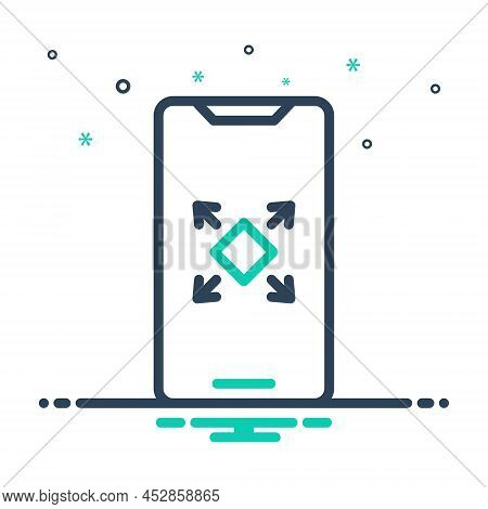 Mix Icon For Maximize Phone Expand Fullscreen Size Bigger Enlarge Re-size