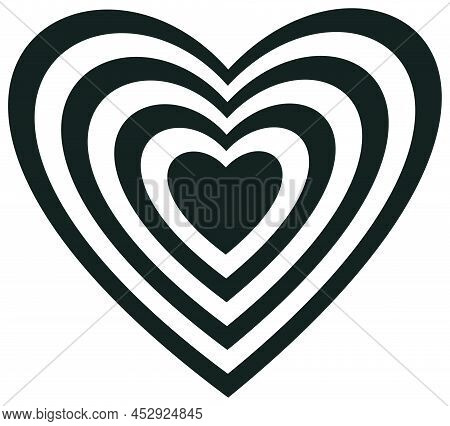 Abstract Heart Vector Illustration In Black. White Isolated Background.
Heart Beating Logo Illustrat