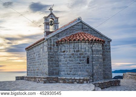 The Church Of St. Sava In Montenegro, Near The Island Of Sveti Stefan Near Budwa. Location: Church S