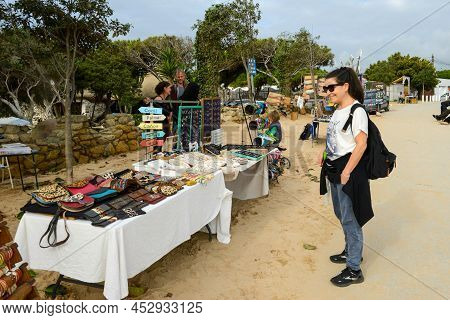 Girl At The Market Of Los Canos De Meca On Spain