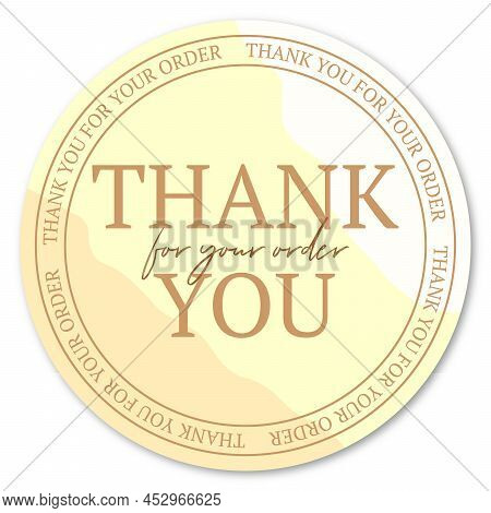 Thank You For Your Order. Vintage Vector Thank You Handwritten Inscription. Hand Drawn Lettering. Th