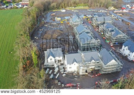 New Housing Development Building Houses For Increased Demand For Buyers