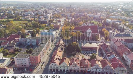 Lomza, Poland - October 5, 2021: Aerial View On Lomza City Center.