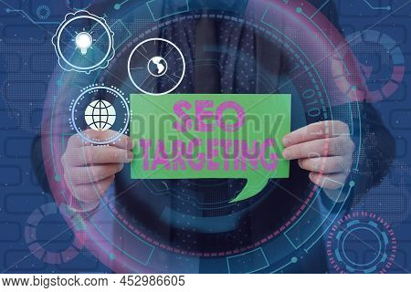 Handwriting Text Seo Targeting. Business Approach Specific Keywords For Location Landing Page Top Do