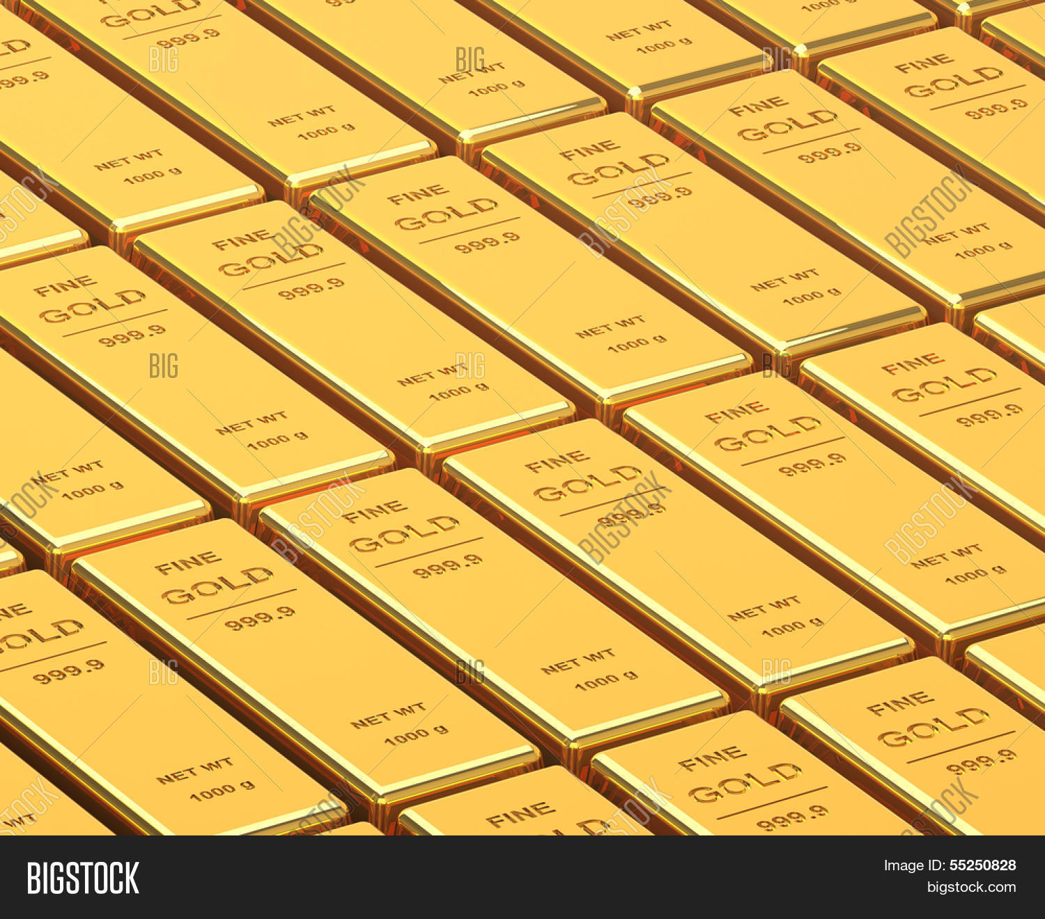 Big Set Gold Bars. Image & Photo (Free Trial) Bigstock