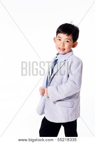 Cute Asian Boy in Suit