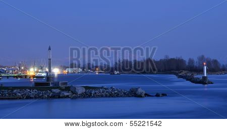South Arm Of The Fraser River At Sunset