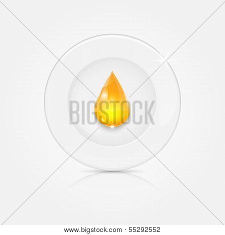 White Plate And Yellow Drop