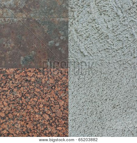 Set of four stone textures