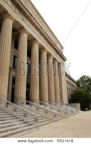 College building with columns