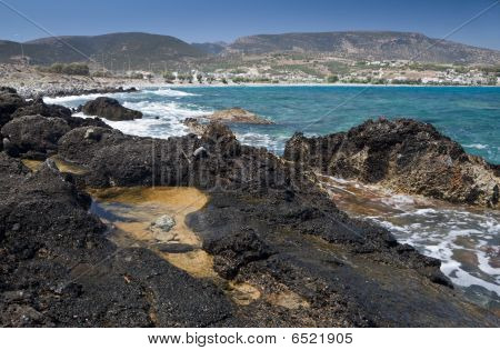 Piscinas de mareas en la costa