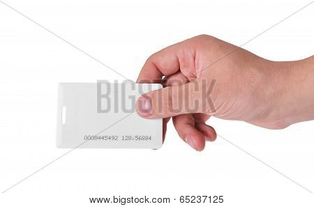 Hand Holding Rfid Card