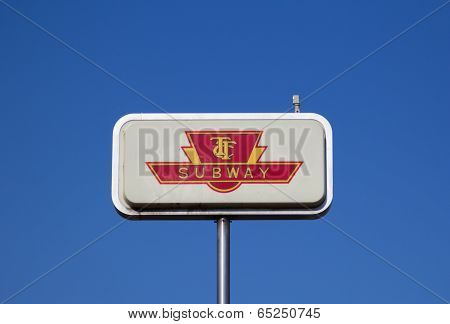 Sign For Toronto Subway