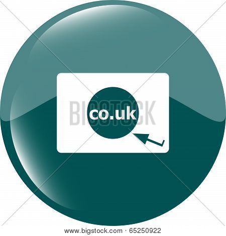 Domain Co.uk Sign Icon. Uk Internet Subdomain Symbol