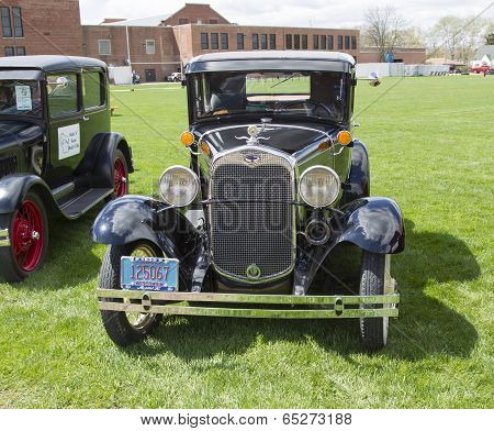 1930 Ford Model A Car Front View
