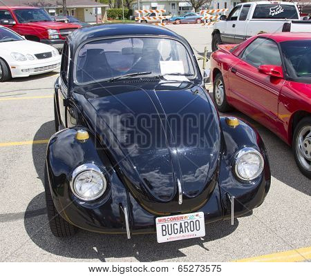 Black Vw Beetle Front View