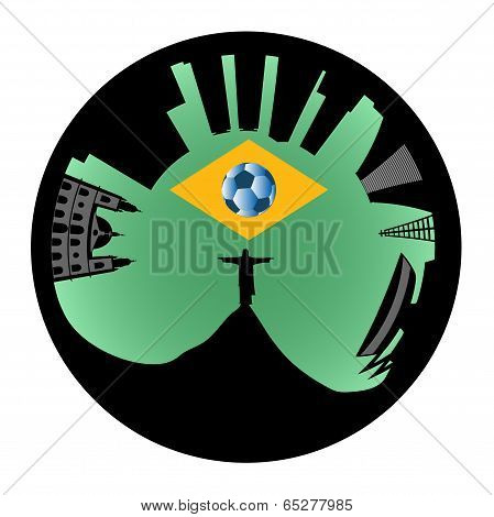 Vector Rio Skyline Looks Like Ring