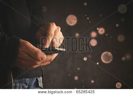Hand With Mobile Smart Phone