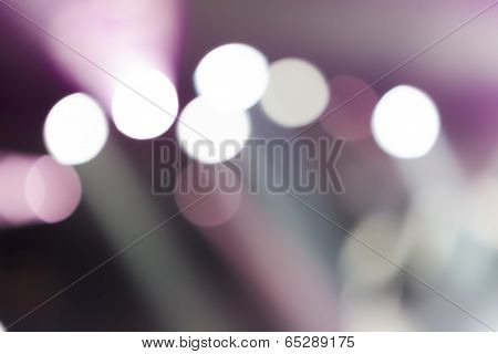 Defocused Entertainment Concert Lighting On Stage, Bokeh.