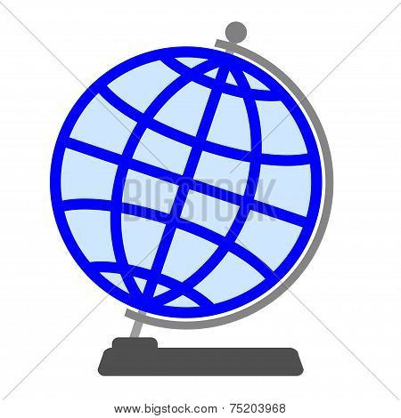 Globe on a white background.