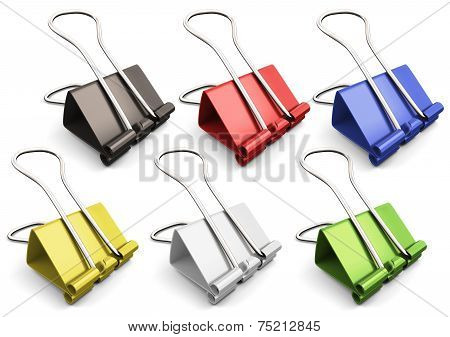 Binder Clips Set.