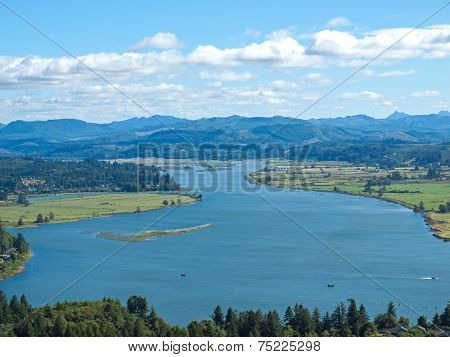A View Of The Astoria Oregon Area From The Astoria Column